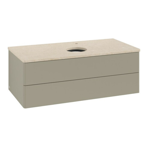 V&B Waschtischunterschrank ohne Frontstruktur -Beleuchtung Antao 100x36x50cm, HL, WBP botti., st Gr m Lac