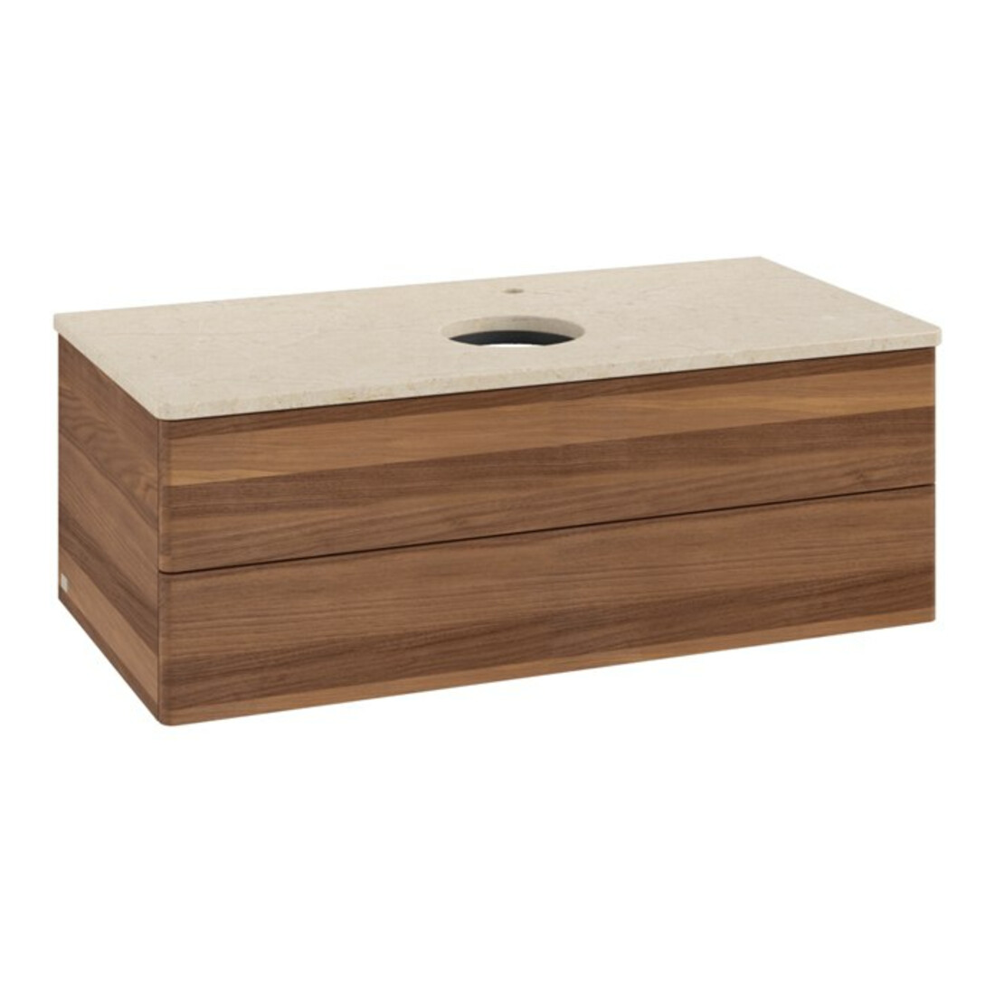 V&B Waschtischunterschrank ohne Frontstruktur -Beleuchtung Antao 100x36x50cm, HL, WBP botti., w. wal