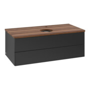 V&B Waschtischunterschrank ohne Frontstruktur -Beleuchtung Antao 100x36x50cm, HL, WBP w. wal, bla m Lac