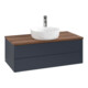 V&B Waschtischunterschrank ohne Frontstruktur -Beleuchtung Antao 100x36x50cm, HL, WBP w wal, md bl. m Lac-1