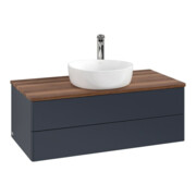 V&B Waschtischunterschrank ohne Frontstruktur -Beleuchtung Antao 100x36x50cm, HL, WBP w wal, md bl. m Lac