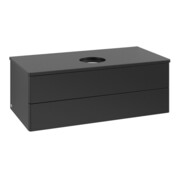 V&B Waschtischunterschrank ohne Frontstruktur -Beleuchtung Antao 100x36x50cm, WBP-farbe Lac, bla m Lac