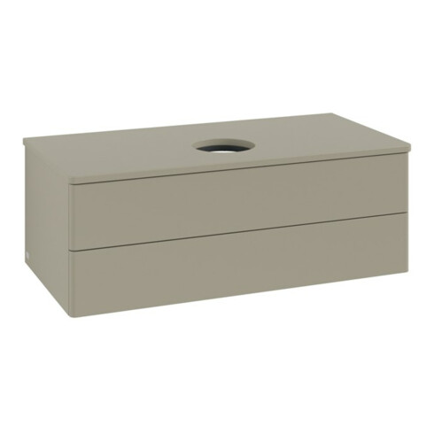 V&B Waschtischunterschrank ohne Frontstruktur -Beleuchtung Antao 100x36x50cm, WBP-farbe Lac, st. Gr m Lac