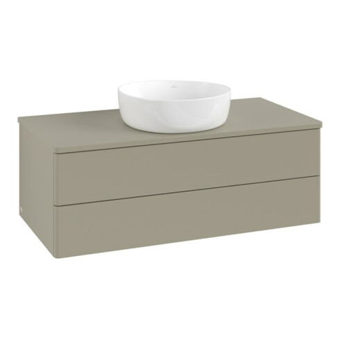 V&B Waschtischunterschrank ohne Frontstruktur -Beleuchtung Antao 100x36x50cm, WBP-farbe Lac, st. Gr m Lac