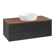 V&B Waschtischunterschrank ohne Frontstruktur -Beleuchtung Antao 100x36x50cm, WBP-farbe w. wal, bla m Lac