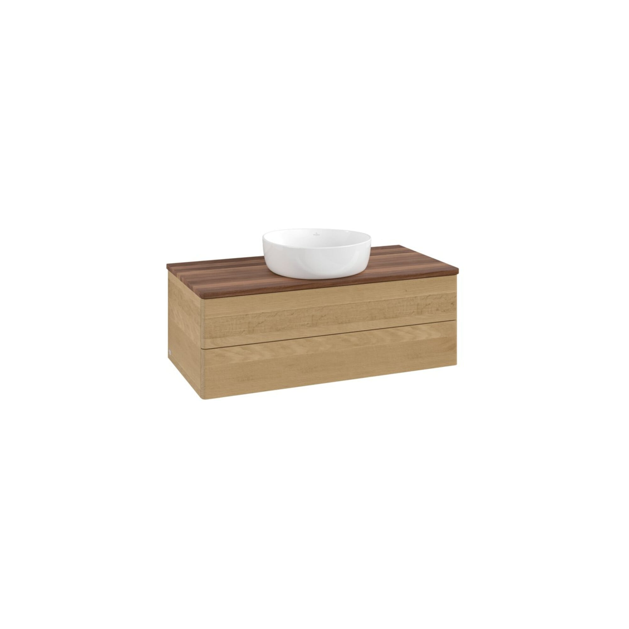 V&B Waschtischunterschrank ohne Frontstruktur -Beleuchtung Antao 100x36x50cm, WBP-farbe w. wal, honey oak ; Villeroy & Boch