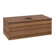 V&B Waschtischunterschrank ohne Frontstruktur -Beleuchtung Antao 100x36x50cm, WBP-farbe w. wal, w. walnut