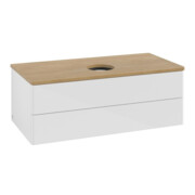 V&B Waschtischunterschrank ohne Frontstruktur -Beleuchtung Antao 100x36x50cm, WBP hon. Oa, glo wh. Lac-3