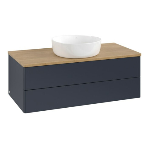 V&B Waschtischunterschrank ohne Frontstruktur -Beleuchtung Antao 100x36x50cm, WBP hon. Oa, md bl. m Lac