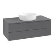 V&B Waschtischunterschrank ohne Frontstruktur -Beleuchtung Antao 100x36x50cm, WBP Lac, Anthrac. m Lac-3