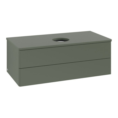 V&B Waschtischunterschrank ohne Frontstruktur -Beleuchtung Antao 100x36x50cm, WBP Lac, lea gre. m Lac