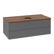 V&B Waschtischunterschrank ohne Frontstruktur -Beleuchtung Antao 100x36x50cm, WBP w. wal, Anthrac. m Lac