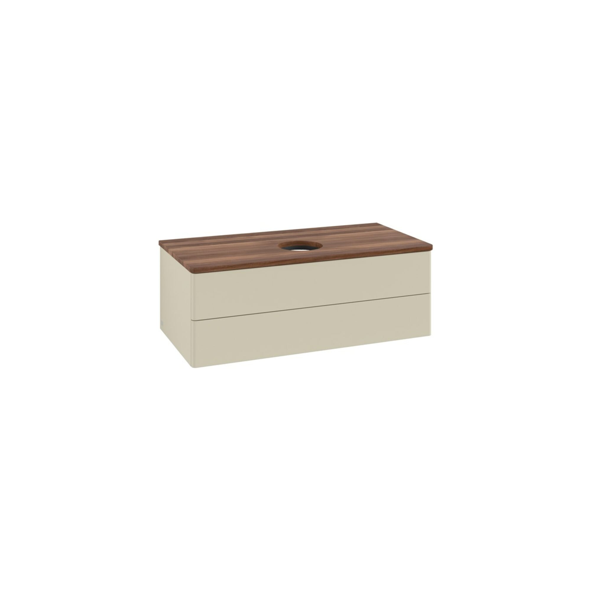 V&B Waschtischunterschrank ohne Frontstruktur -Beleuchtung Antao 100x36x50cm, WBP w. wal, si Gr m Lac ; Villeroy & Boch