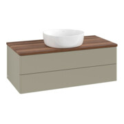 V&B Waschtischunterschrank ohne Frontstruktur -Beleuchtung Antao 100x36x50cm, WBP w. wal, st. Gr m Lac
