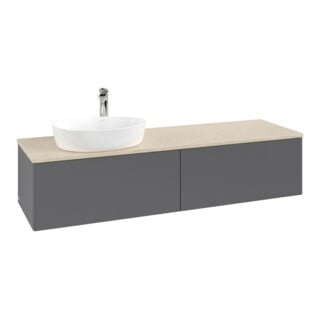 V&B Waschtischunterschrank ohne Frontstruktur -Beleuchtung Antao 160x50cm, HL, WBP botti., Anthrac. m Lac