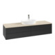 V&B Waschtischunterschrank ohne Frontstruktur -Beleuchtung Antao 160x50cm, HL, WBP botti., bla m Lac-1