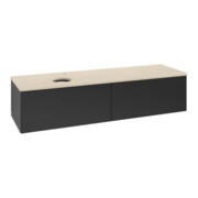 V&B Waschtischunterschrank ohne Frontstruktur -Beleuchtung Antao 160x50cm, HL, WBP botti., bla m Lac