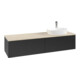 V&B Waschtischunterschrank ohne Frontstruktur -Beleuchtung Antao 160x50cm, HL, WBP botti., bla m Lac-3