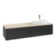 V&B Waschtischunterschrank ohne Frontstruktur -Beleuchtung Antao 160x50cm, HL, WBP botti., bla m Lac-1