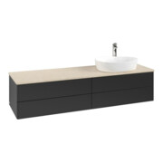 V&B Waschtischunterschrank ohne Frontstruktur -Beleuchtung Antao 160x50cm, HL, WBP botti., bla m Lac