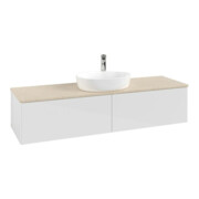 V&B Waschtischunterschrank ohne Frontstruktur -Beleuchtung Antao 160x50cm, HL, WBP botti., glo wh. Lac-3