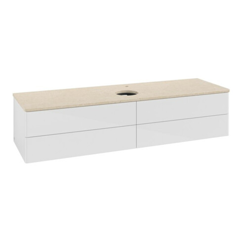V&B Waschtischunterschrank ohne Frontstruktur -Beleuchtung Antao 160x50cm, HL, WBP botti., glo wh. Lac