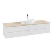 V&B Waschtischunterschrank ohne Frontstruktur -Beleuchtung Antao 160x50cm, HL, WBP botti., glo wh. Lac-3
