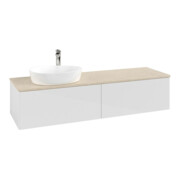 V&B Waschtischunterschrank ohne Frontstruktur -Beleuchtung Antao 160x50cm, HL, WBP botti., glo wh. Lac