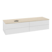 V&B Waschtischunterschrank ohne Frontstruktur -Beleuchtung Antao 160x50cm, HL, WBP botti., glo wh. Lac