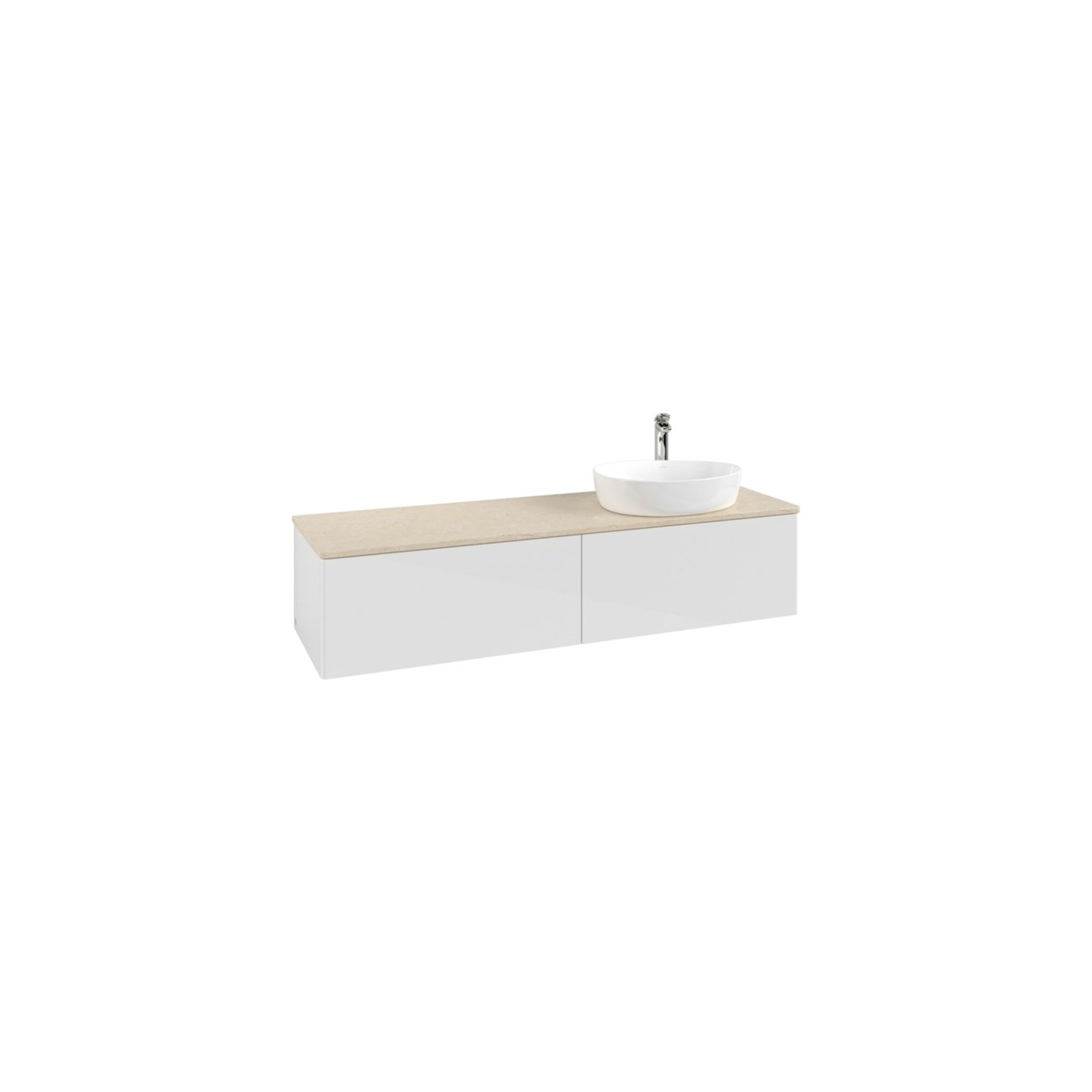V&B Waschtischunterschrank ohne Frontstruktur -Beleuchtung Antao 160x50cm, HL, WBP botti., glo wh. Lac ; Villeroy & Boch