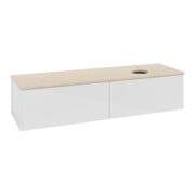 V&B Waschtischunterschrank ohne Frontstruktur -Beleuchtung Antao 160x50cm, HL, WBP botti., glo wh. Lac-4