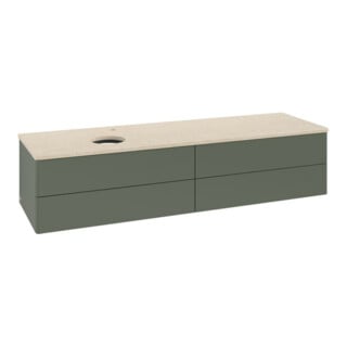 V&B Waschtischunterschrank ohne Frontstruktur -Beleuchtung Antao 160x50cm, HL, WBP botti., lea gre. m Lac