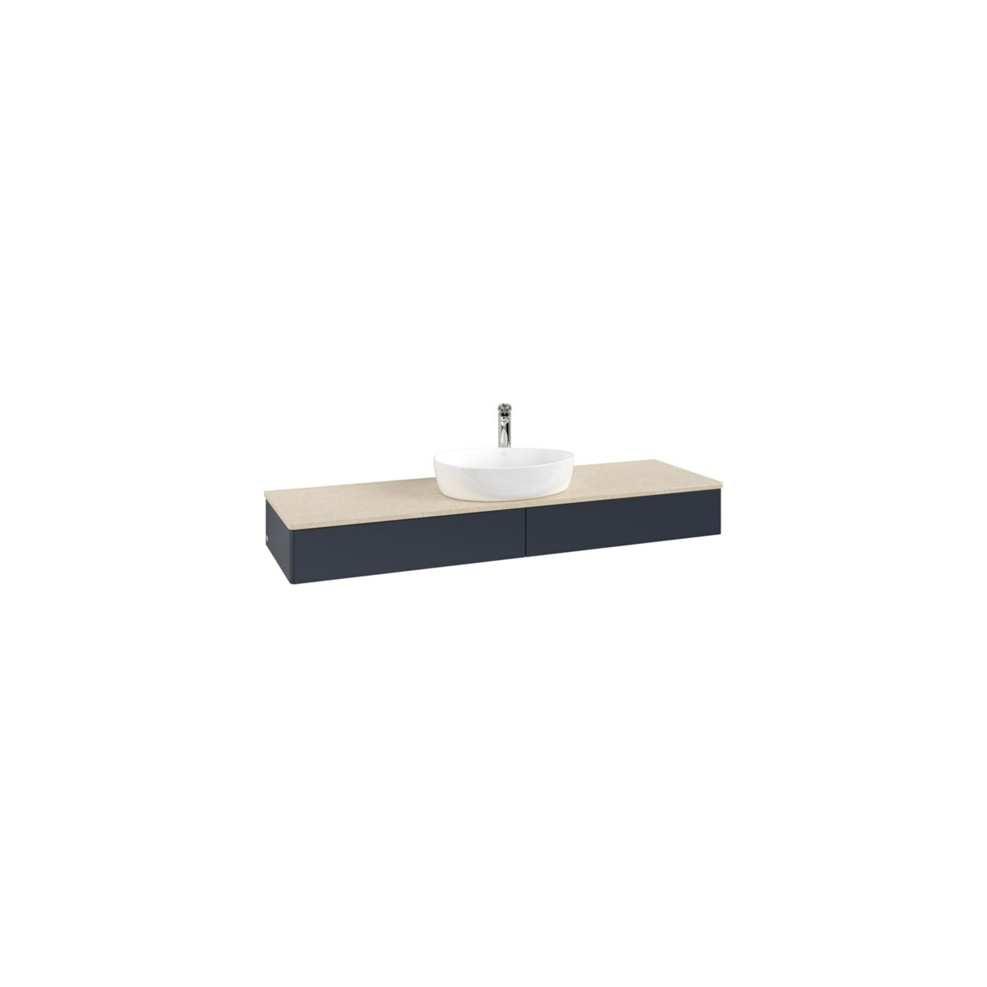 V&B Waschtischunterschrank ohne Frontstruktur -Beleuchtung Antao 160x50cm, HL, WBP botti., md bl. m Lac ; Villeroy & Boch
