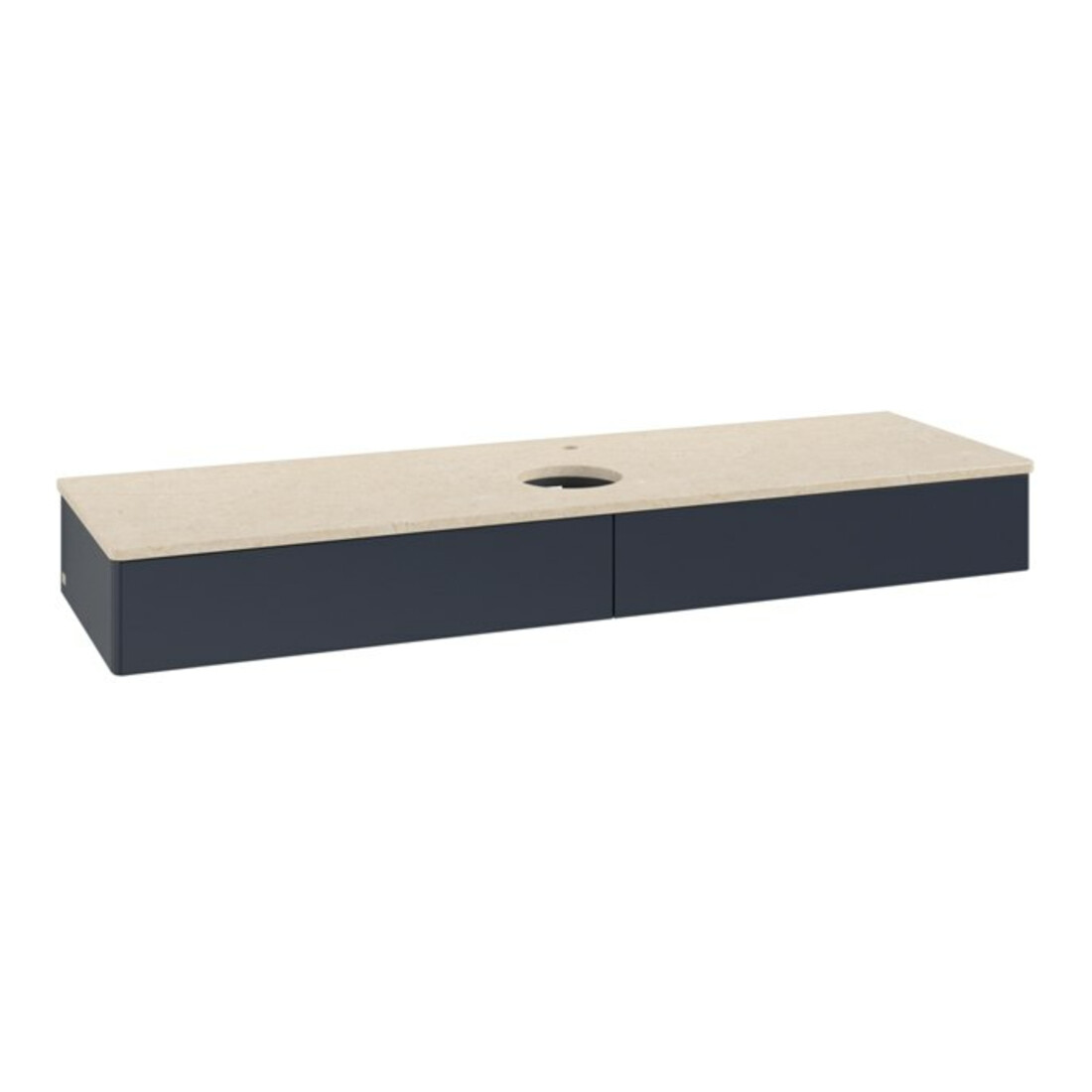 V&B Waschtischunterschrank ohne Frontstruktur -Beleuchtung Antao 160x50cm, HL, WBP botti., md bl. m Lac
