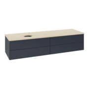 V&B Waschtischunterschrank ohne Frontstruktur -Beleuchtung Antao 160x50cm, HL, WBP botti., md bl. m Lac