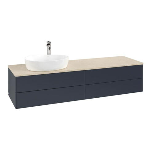 V&B Waschtischunterschrank ohne Frontstruktur -Beleuchtung Antao 160x50cm, HL, WBP botti., md bl. m Lac