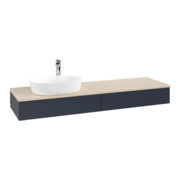 V&B Waschtischunterschrank ohne Frontstruktur -Beleuchtung Antao 160x50cm, HL, WBP botti., md bl. m Lac