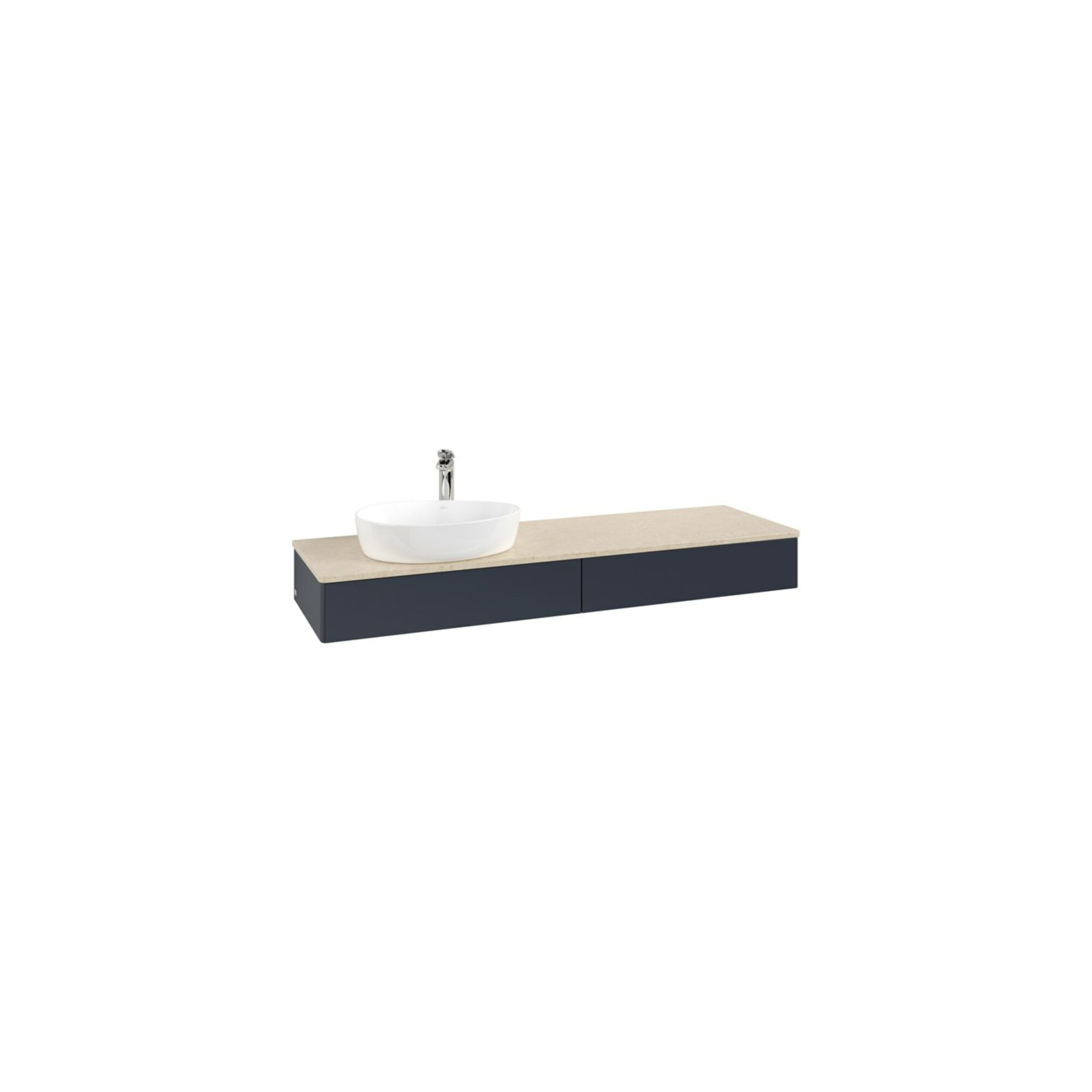V&B Waschtischunterschrank ohne Frontstruktur -Beleuchtung Antao 160x50cm, HL, WBP botti., md bl. m Lac ; Villeroy & Boch