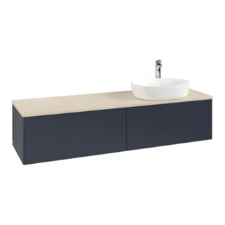 V&B Waschtischunterschrank ohne Frontstruktur -Beleuchtung Antao 160x50cm, HL, WBP botti., md bl. m Lac