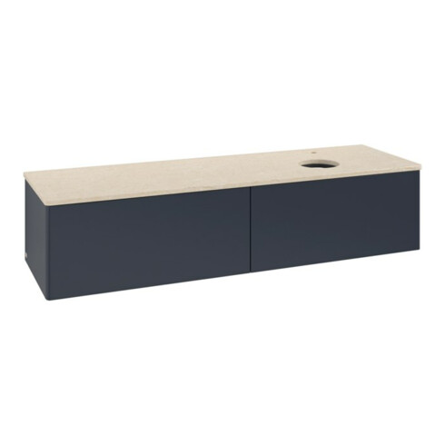 V&B Waschtischunterschrank ohne Frontstruktur -Beleuchtung Antao 160x50cm, HL, WBP botti., md bl. m Lac