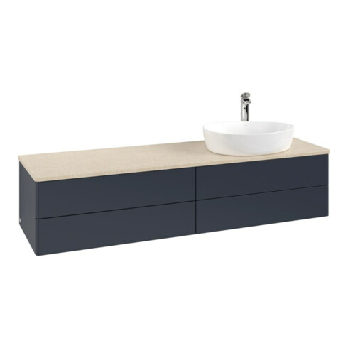 V&B Waschtischunterschrank ohne Frontstruktur -Beleuchtung Antao 160x50cm, HL, WBP botti., md bl. m Lac