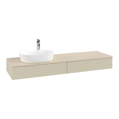 V&B Waschtischunterschrank ohne Frontstruktur -Beleuchtung Antao 160x50cm, HL, WBP botti., si Gr m Lac
