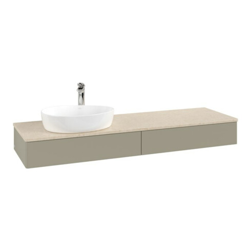 V&B Waschtischunterschrank ohne Frontstruktur -Beleuchtung Antao 160x50cm, HL, WBP botti., st. Gr m Lac