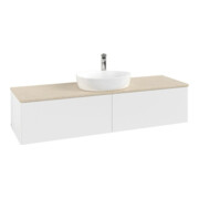 V&B Waschtischunterschrank ohne Frontstruktur -Beleuchtung Antao 160x50cm, HL, WBP botti., wh. m Lac