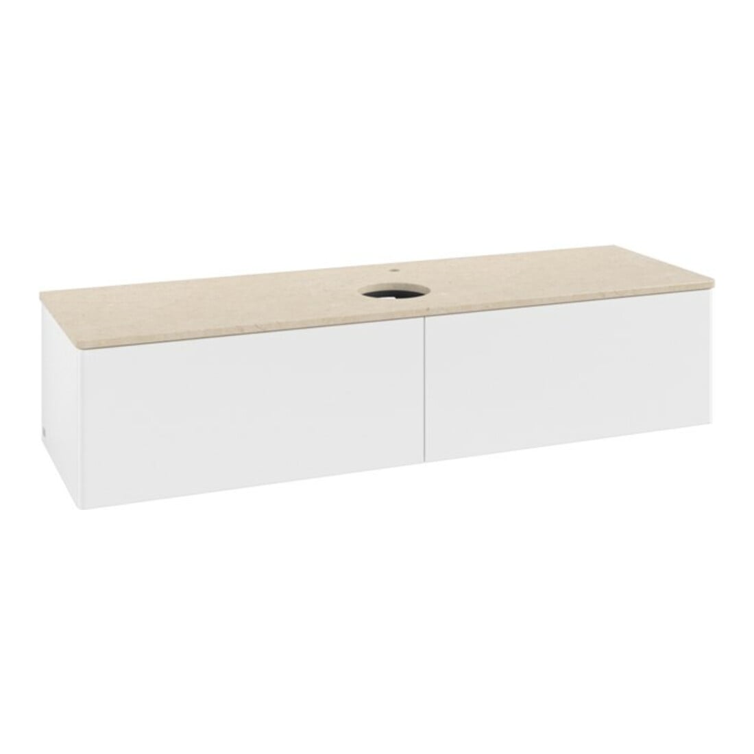 V&B Waschtischunterschrank ohne Frontstruktur -Beleuchtung Antao 160x50cm, HL, WBP botti., wh. m Lac