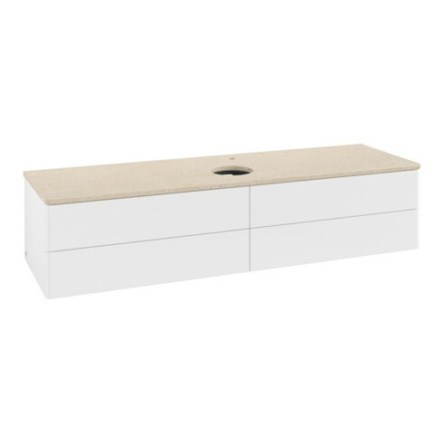 V&B Waschtischunterschrank ohne Frontstruktur -Beleuchtung Antao 160x50cm, HL, WBP botti., wh. m Lac
