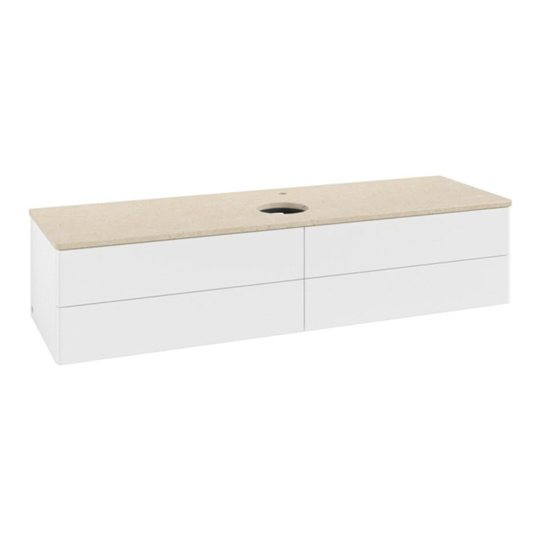 V&B Waschtischunterschrank ohne Frontstruktur -Beleuchtung Antao 160x50cm, HL, WBP botti., wh. m Lac