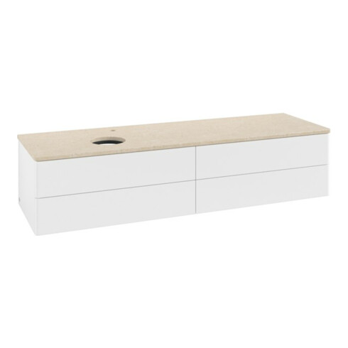 V&B Waschtischunterschrank ohne Frontstruktur -Beleuchtung Antao 160x50cm, HL, WBP botti., wh. m Lac