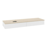 V&B Waschtischunterschrank ohne Frontstruktur -Beleuchtung Antao 160x50cm, HL, WBP botti., wh. m Lac