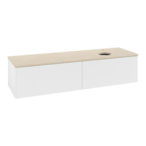 V&B Waschtischunterschrank ohne Frontstruktur -Beleuchtung Antao 160x50cm, HL, WBP botti., wh. m Lac